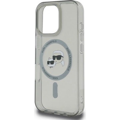 CG Mobile iPhone 16 Pro Max KARL LAGERFELD IML K&CH HEADS METAL FRAME MAGSAFE Силиконов удароустойчив протектор за телефон, MagSafe, ЧЕРЕН KLHMP16XHLSKCK (KLHMP16XHLSKCK)