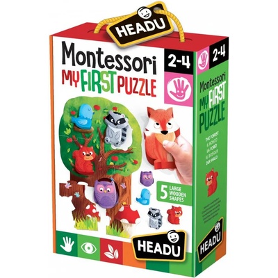 Headu Образователен пъзел Headu Montessori - Моят първи пъзел, В гората (HIT20133)