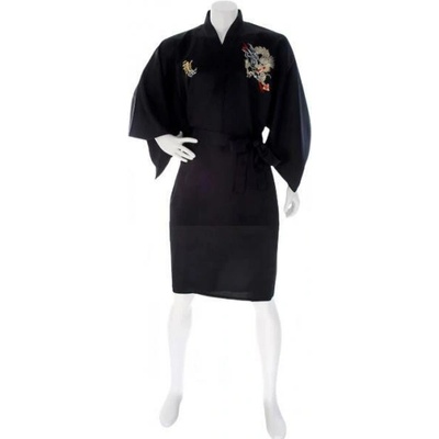Japonské pánské kimono Black Dragon vyšívané krátké – Hledejceny.cz