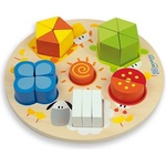 ANDREU Toys Дървен пъзел Andreu toys - Цифри, форми и цветове (16468) - baby