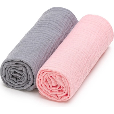 T-tomi BIO Mušelínové Grey + Pink