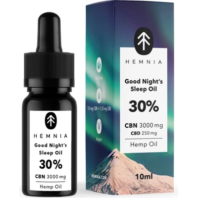 Hemnia Dobrý Night Konopný olej na spánok 30% 3000 mg CBN 250 mg CBD 10 ml