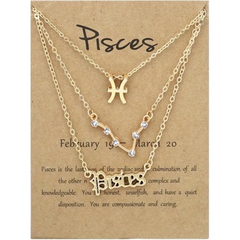 HARAHU Комплект колиета зодиакален знак - Риби kp38792 (38792)