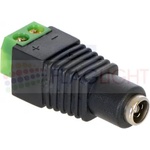  DC Конектор Лента - Адаптор 5.5x2.1mm, винтова клема, женски (1169)