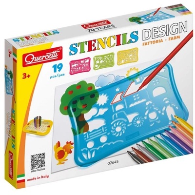 Quercetti Stencils Design - шаблони за рисуване - ферма