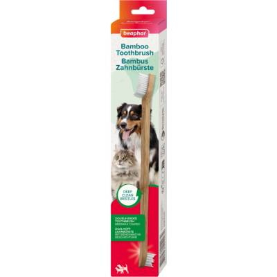 Beaphar BAMBOO TOOTHBRUSH - бамбукова четка за зъби с две глави