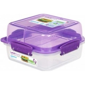 Sistema krabička Lunch Stack Square To Go fialová