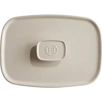 Emile Henry Керамичен правоъгълен капак за тави eh 9652 - цвят екрю (eh 0052-02)