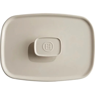 Emile Henry Керамичен правоъгълен капак за тави eh 9652 - цвят екрю (eh 0052-02)