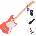 Squier Sonic Bronco Bass LRL SET Tahitian Coral Електрическа бас китара