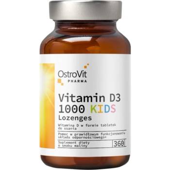 OstroVit Vitamin D3 1000 Kids | Lozenges [360 Подезични таблетки ] Малина