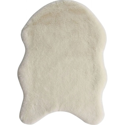 Rabbit Dekorační kožešina imitace králíka, umělá kůže, 90 × 60 cm, krémová 13-6090