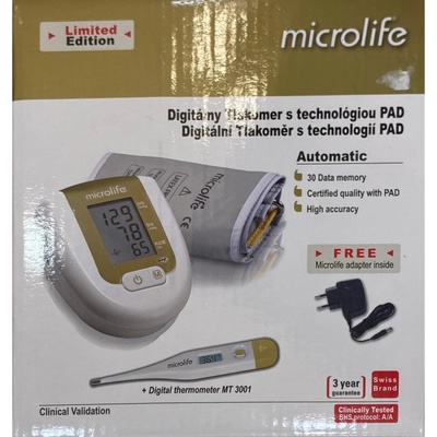 Microlife BP 3AG1 zlatý + adaptér