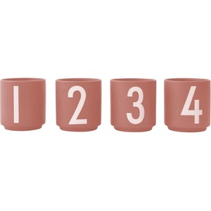Design Letters Порцеланови свещници в комплект от 4 бр. Mini - Design Letters (10102002NUDE)