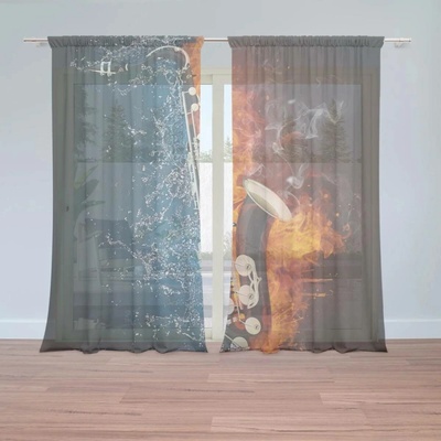 Sablio Záclony Ohnivý saxofon: 2ks 150x250cm