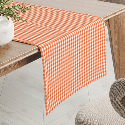 Biante behúň Rebeka RE-006 Oranžovo-biela kocka malá 35x180cm