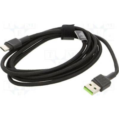 Green Cell KABGC19 USB 2.0, USB A vidlice, USB C vidlice, 2m, černý