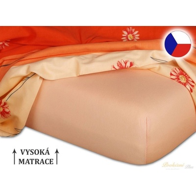 Dadka Jersey prostěradlo meruňka 90x200x25