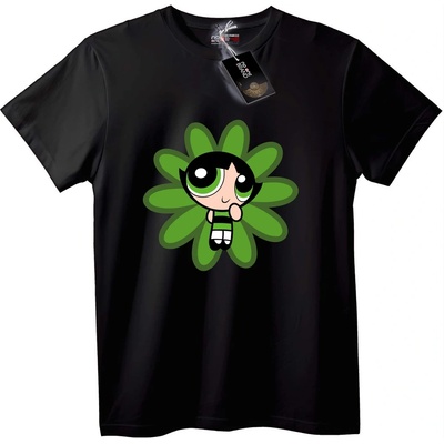 NOONEBRAND Тениска Powerpuff Girl Buttercup - L, Black
