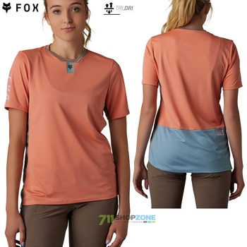 FOX W Defend Ss Jersey Salmon