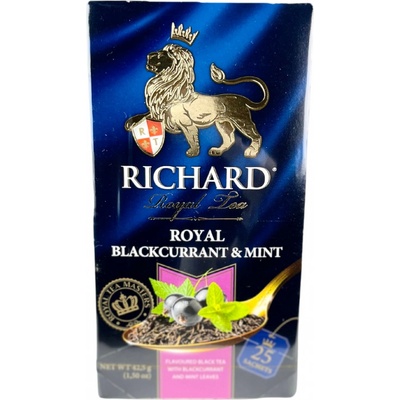 Richard černý čaj Royal Černý rybíz a Máta 25 ks