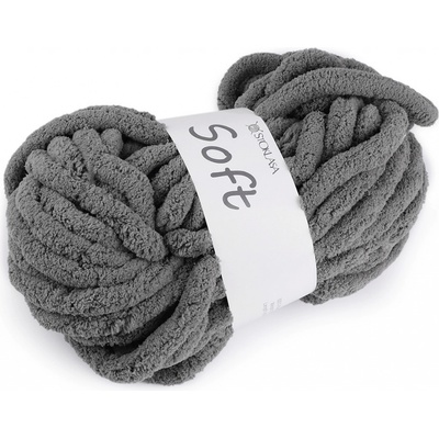 Stoklasa Pletací příze žinylková Soft 250 g Balení: 1 ks, Varianta: 10 šedá 10 šedá