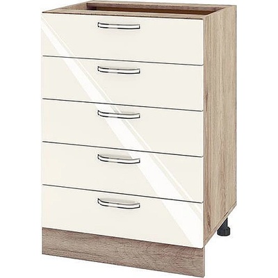 ИРИМ Долен кухненски шкаф Сити АРФ-Крийм гланц-11-29 60 см