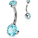 Šperky4U ocelový piercing do pupíku vnitřní závit BS0010-Q