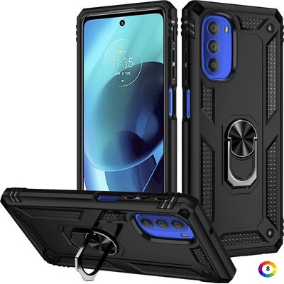 Motorola Moto G51 5G Удароустойчив Ring Holder Калъф и Протектор