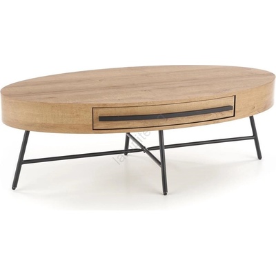 Halmar Холна маса CAROLINA 41x120 cm златен дъб/черна (HA0157)