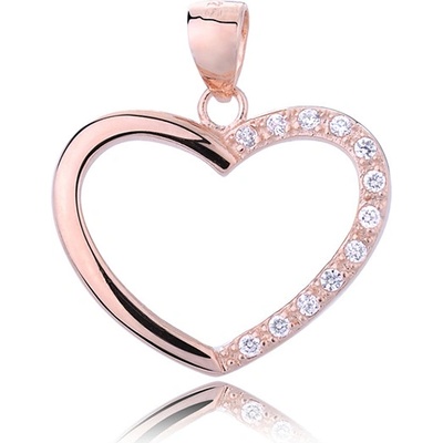 Olivie Stříbrný přívěsek Rose srdce 4268