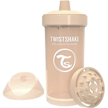 Twistshake Детска чаша с шейкър Twistshake 360 мл 12+ месеца бежова (78283)