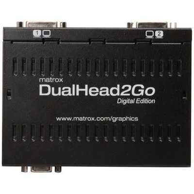 Matrox Външен мулти-дисплей адаптер Matrox D2G-A2D-IF за едновременна работа на 2 монитора с VGA вход (D2G-A2D-IF)