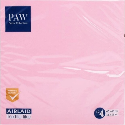 Airlaid AAND009104 SERVÍTKY 12ks Unicolor - svetlo rúžové 40x40cm