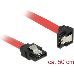 Delock SATA кабел на Delock със скорост 6 Gb/s, с прав конектор и SATA разъем, насочен надолу