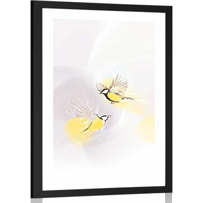 Plakát s paspartou minimalistické sýkorky - 60x90 no frame