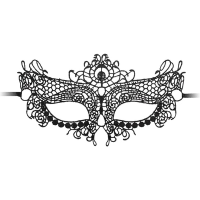 Ouch! Queen Black Lace Mask Black