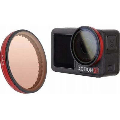 SunnyLife Hybridní polarizační filtr 2v1 Pl Nd16 pro DJI Osmo Action 5 Pro 5Pro 4 3 Fi903-16P