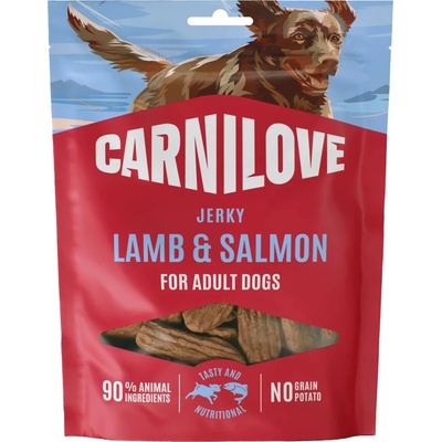 CARNILOVE Jerky pre dospelých psov jahňa a losos 100 g