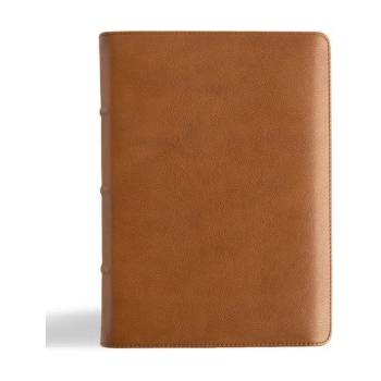 CSB He Reads Truth Bible, Holman Handcrafted Collection, Saddle Brown Premium Calfskin | He Reads Truth