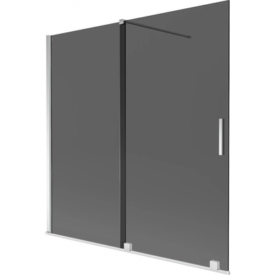 Mexen Velar двукрилен плъзгащ се параван за вана 160 x 150 cm, графит, хром - 896-160-000-41-01 (896-160-000-41-01)
