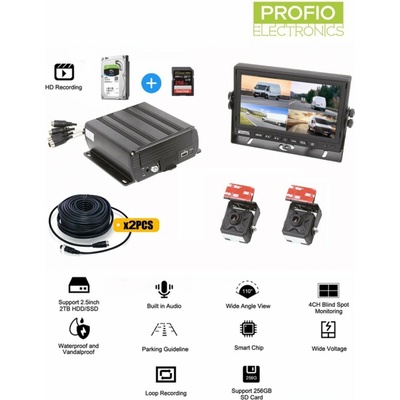 PROFIO X7 - 4 kanálová DVR s nahráváním na HDD 2TB - 15m kabel