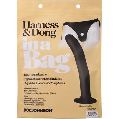 Doc Johnson in a Bag Harness & Dong Black
