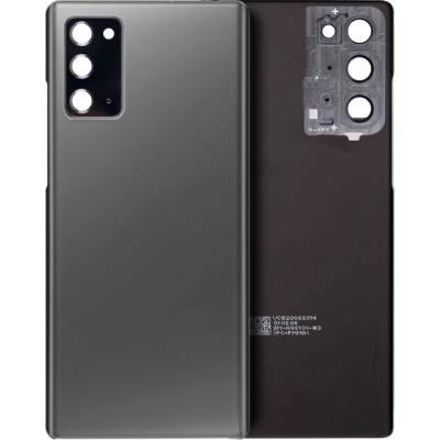 Zadní sklo + kryt objektivu kamery Samsung Galaxy Note 20 5G (bez loga) – šedý – Aftermarket Plus SAM3413