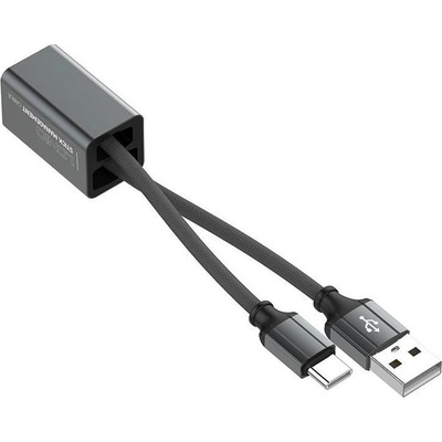 LDNIO Кабел тип ключодържател за всички устройства с USB-C конектор (10 см) - LDNIO LC98 Durable USB-C to USB-A Cable 2.4A (тъмносив) (LC98)