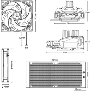 Image 1 of ARCTIC Liquid Freezer 280 II AiO (ACFRE00066A)