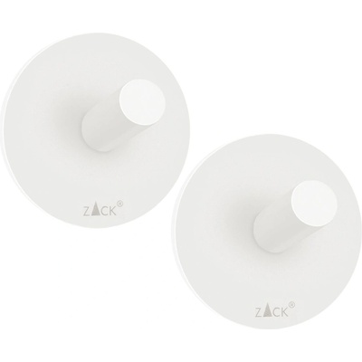 ZACK Закачалка за кърпи, 4, 5 см, комплект от 2, бял, неръждаема стомана, Zack (ZACK40127)