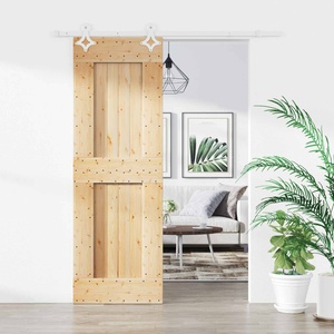 vidaXL Преплъзваща се врата 70 x 210 cm Естествено и бяло (3445107)