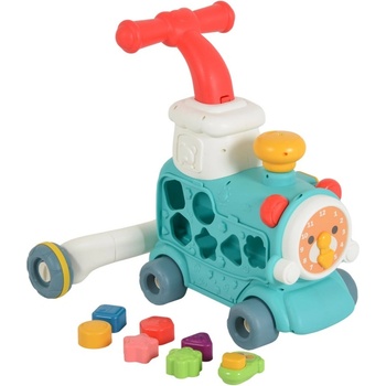 Moni Играчка за прохождане 3 в 1 Moni Toys - Happy Train, мента (112496)