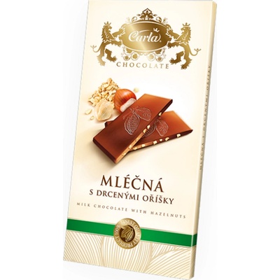 Carla Mléčná čokoláda s drcenými oříšky 80 g
